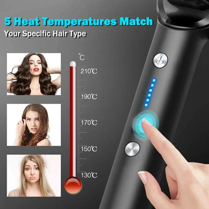 30S Fast Heating Hot Comb,Multi-speed Professional Hair Straightener Brush Thermal Comb Hair Curling Iron Styler for Travel