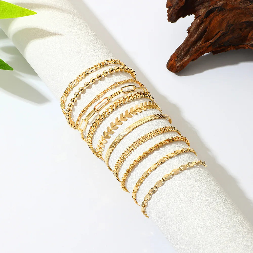 Gold Color Bracelet Stainless Steel Twist Cuban Chain Bracelet for Women Chain Bracelet Jewelry Gifts Wholesale Dropshipping