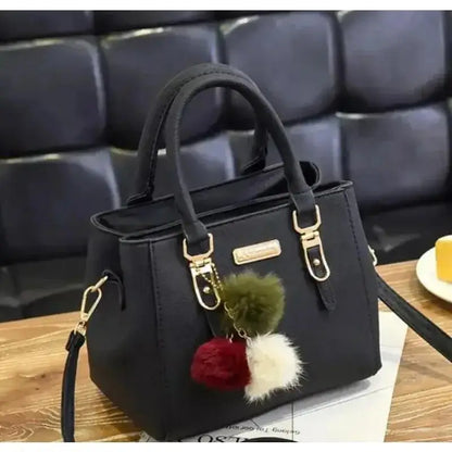 PU Leather Ladies HandBags Women Vintage Purse Plush Tassel Messenger Bags Tote Boston Shoulder Crossbody Bag