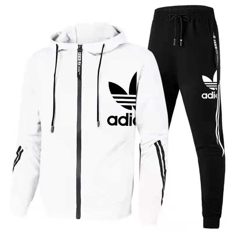 Slim Fit Brand Sportswear Vest Long Sleeve High Quality Running 2 Piece Set Sweatpants Men Winter Sports Suit Men Clothing