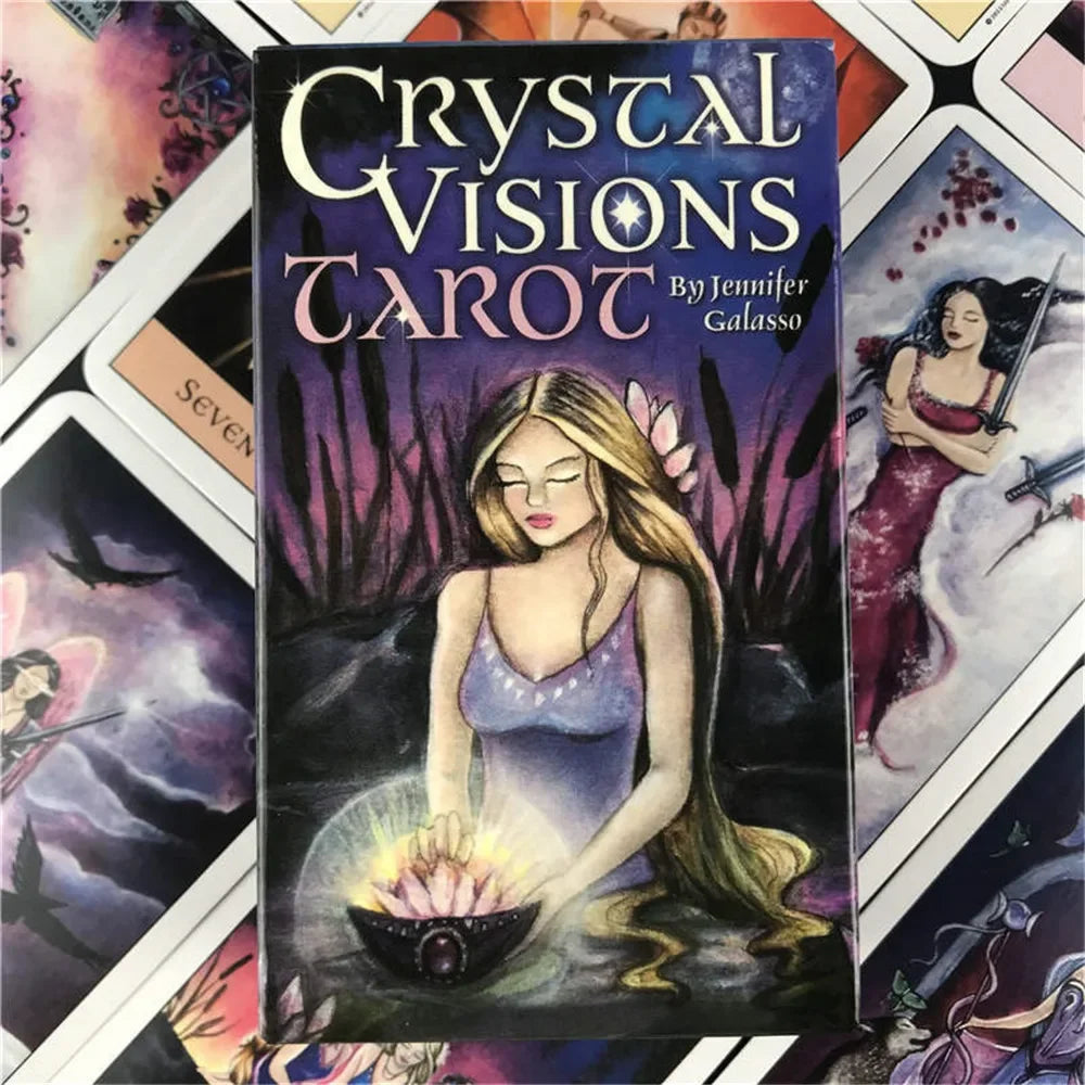 crystal visions tarot cards  A 78 Tarot Deck Board Games Party For Adult Children Playing Card Entertainment Table Game