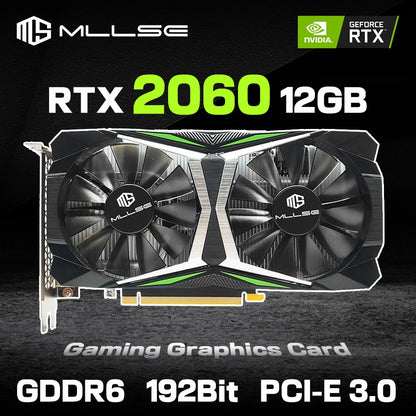 MLLSE RTX 2060 12G Placa De Video Gaming Graphics Card GDDR6 192bit PCI Express 3.0x16 NVIDIA GeForce GPU rtx 2060 12gb game