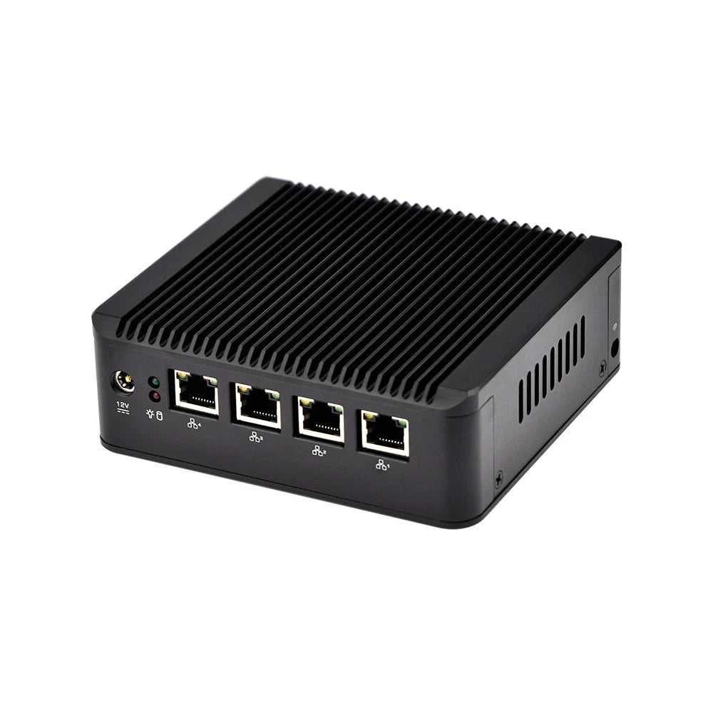 Qotom Barebone Mini PC Nano Itx J1900 N3540 4 intel lan Mini Computer pfsense Firewall  Server Linux Ubuntu Fanless Mini PC