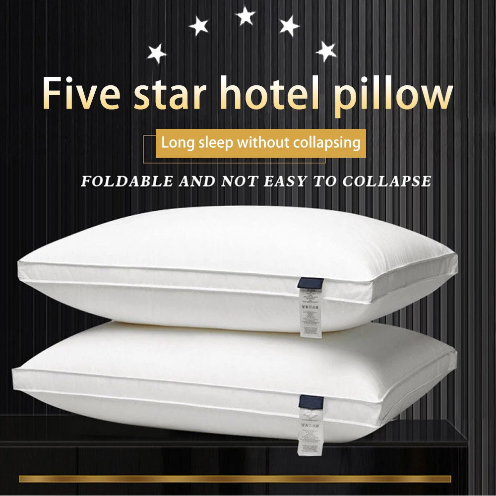 100% Cotton Pillow Soft High-Quality Body Pillow for Bedroom Hotel Pillow Supplies