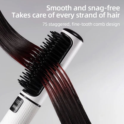 Electric Hot Comb Multi-function Wireless Hair Straightening Comb Negative Ion Anti Hot Styling Tool Hair Straightening Brush