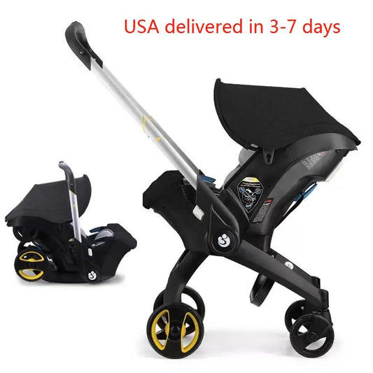 Baby Stroller 3 in 1 Pram Carriages For Newborn Lightweight Buggy Travel System Multi-function Cart