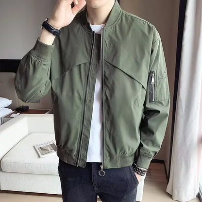 Casual Trendy Men's Autumn Bomber Jacket Loose Fit Baseball Uniform Fashionable Brand Men's Clothing For Fall