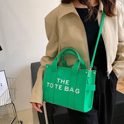 The Tote Bag For Women Crossbody Female Handbag New Solid Words Lette Leisure Large Bag,Luxury Fashion Bag,designer Bag for PU