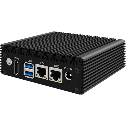 Powerful P2 Mini PC Barebone with J4125/N4000 Quad Core, 2.9Ghz, 2x i226-V 2.5G, X86 Fanless Industrial Firewall