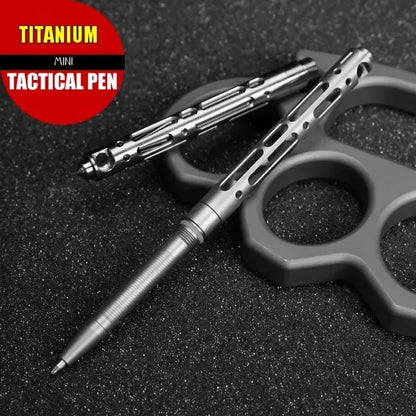 Outdoor EDC Tool Keychain Mini Self Defense Titanium TC4 Tactical Pen Pocket Business Writing Pen Collection Pen