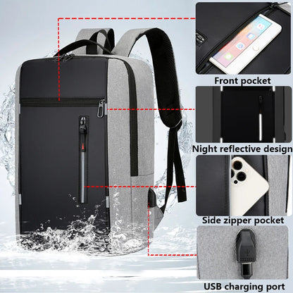 Waterproof Business Backpack Men USB School Backpacks 15.6 Inch Laptop Backpack Large Capacity Bagpacks for Men Back Pack Bags