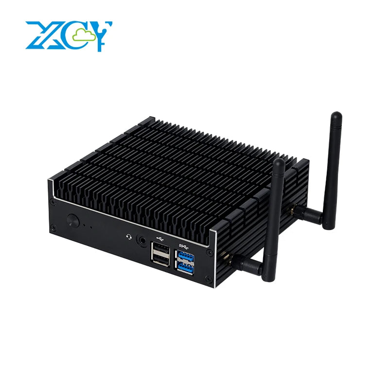 Fanless Industrial Computer Intel Pentium 5405U DDR4 M.2 NGFF SSD 4K UHD WiFi Bluetooth WIndows 11 Linux Barebone Mini PC