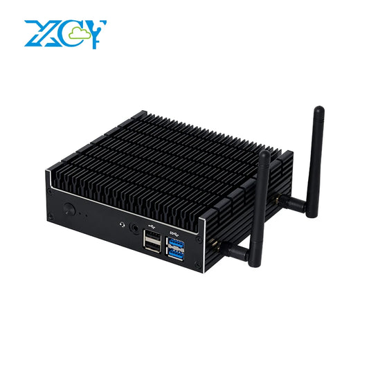 Fanless Industrial Computer Intel Pentium 5405U DDR4 M.2 NGFF SSD 4K UHD WiFi Bluetooth WIndows 11 Linux Barebone Mini PC