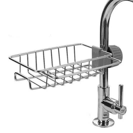 Kitchen Stainless Steel Sink Drain Rack Sponge Storage Faucet Holder Soap Towel Rack Shelf Organizer Drainer Kitchen Accessories