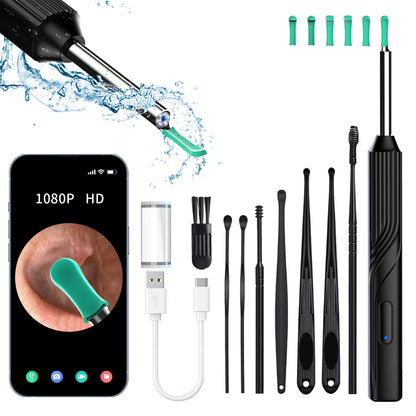 Earwax Remover Cleaning Tool Ear Endoscope with Mini Camera USB C Charging Earpick Health Care Set for iphone Android Best Gift